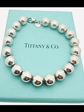 Tiffany & Co Hardwear Ball Bracelet 925 10mm w/Pouch  💯 % Auth  ✨EUC✨7.5”